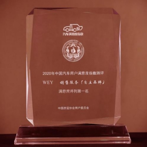 用户至上 实至名归，WEY揽获“2020年中国汽车用户满意度测评”三项大奖 ...