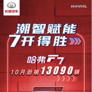 10月劲销13090辆 2021款哈弗F7成车市当红小鲜肉