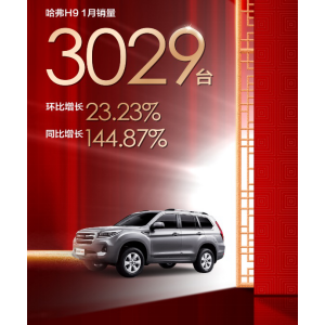 追光吧哈弗H9，一月劲销3029台拓领新春